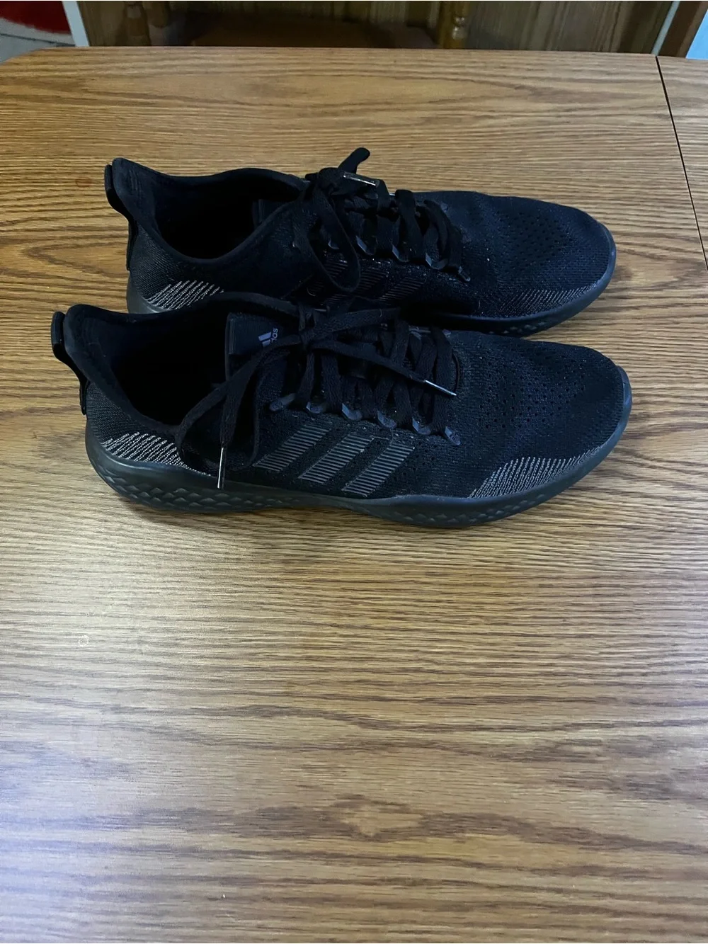 Adidas Men's Black Knit Running Sneakers Size 10.5